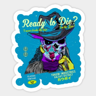 Tokebi's Cyberpunk Skull Cowboy Sticker